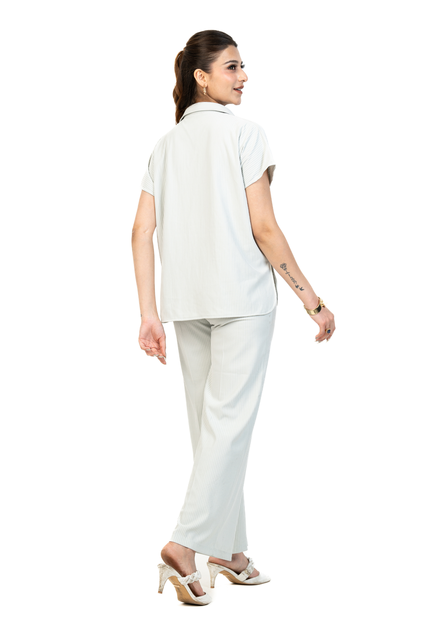 Striped Flared Trousers