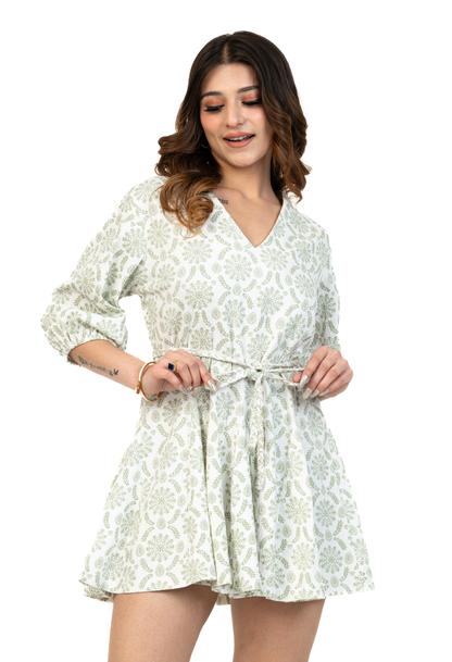 Printed Mini Dress