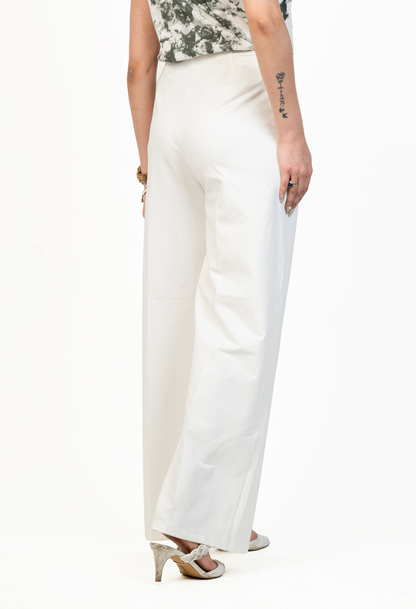 Off-white wide Legged Trousers Plus Size