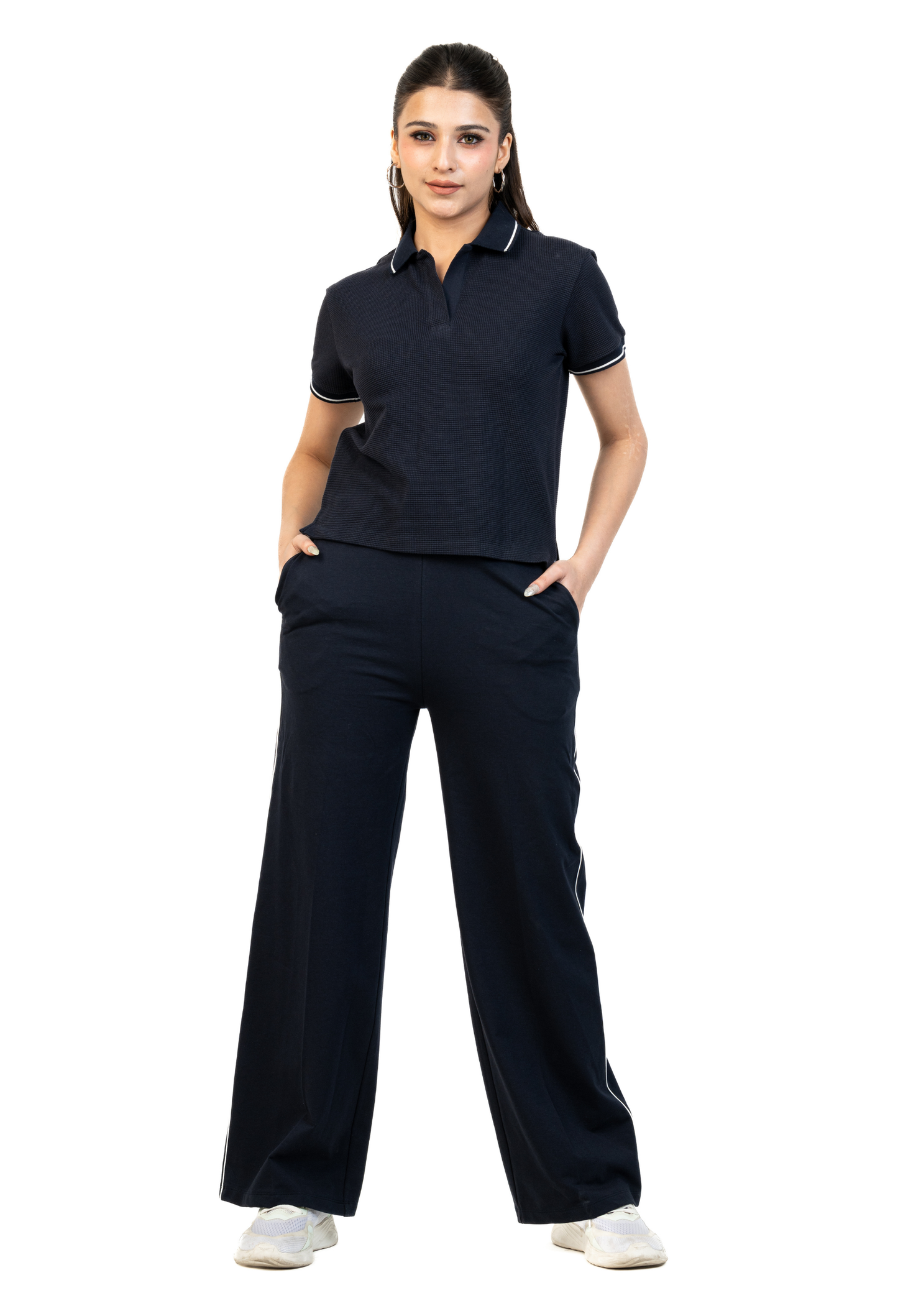 Open Collar Polo Tshirt Plus Size