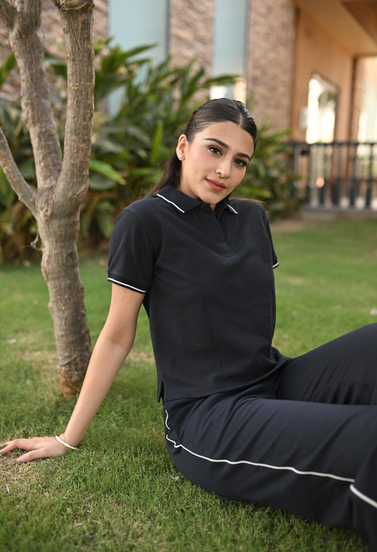 Open Collar Polo Tshirt Plus Size