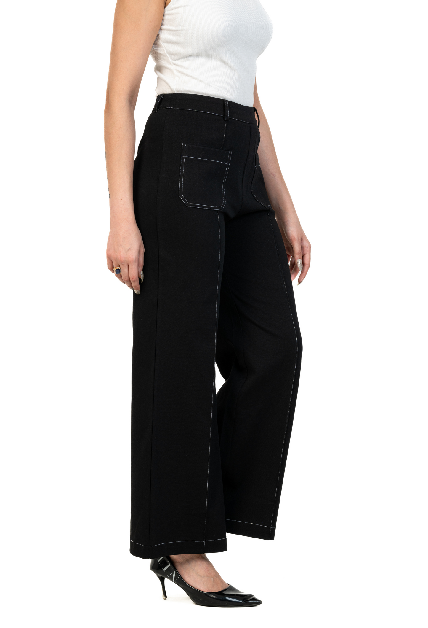 High Rise Cargo Trousers